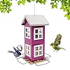 Goodeco Metal Bird Feeder Garden Decor Bird Feeders for Outdoors HangingCountry House Design Squirrel ProofEasy Cleaning RefillsGrandpa Gifts47 102 Purple