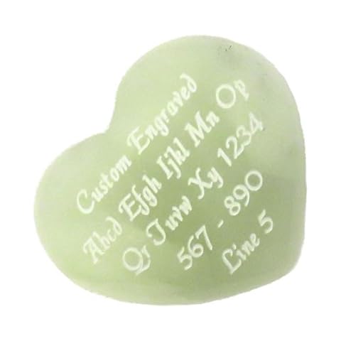 Innovative Surface Art Stone Heart - Agate - Custom Engraved - 40mm - 1.5 inches - Love - Personalized (New Jade) Cover
