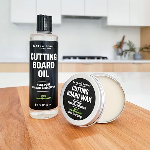 Aceite y cera para tabla de cortar y bloques de madera miniatura 5