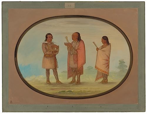 Art Tableau Indiens Kickapoo Impression sur Toile George Catlin 60x90cm