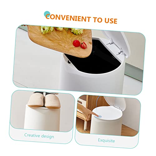 Caneca de basura rectangular de plástico con tapa, 1 ml miniatura 2