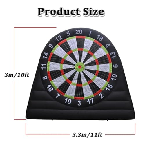 VFMVOYNZ Aufblasbare Fußball-Dartscheibe, tragbare Fußball-Trainingshilfe mit Gebläse und 8 aufblasbaren Bällen für Outdoor-Sportspiele und Kick-Dartboard-Spiele, Selbstklebende Darts – Bild 8