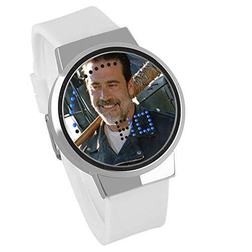 Film und Fernsehen The Walking Dead Series, Led Watch Wasserdichter Touchscreen Digital Light Watch Unisex Armbanduhr-Weiß