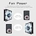 Easy Cloud Computer Fan with AC Plug, 120mm Variable Speed Axial Muffin PC Fan with Controller 120V 110V 220V Small 12V Case Cooling for PC Server Cabinet DVR TV Router Receiver Xbox Greenhouse
