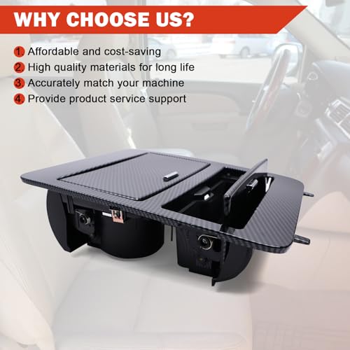 Portavasos consola carbono compatible Chevy GMC 2007-14 miniatura 7