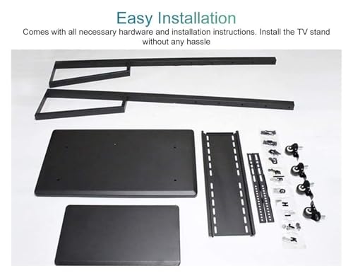 Soporte móvil para TV con ruedas y estantes ajustable en altura miniatura 6