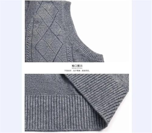 Men's Knit V-Neck Casual Sleeveless Knit Tops Sweater Vest3