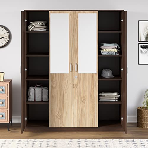 Nilkamal Wooden Wardrobe 4 Door