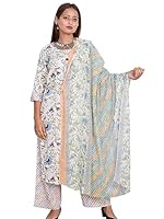 KASANI Plus Size Kurta Set for Women with Dupatta 3XL to 10xl. Blue
