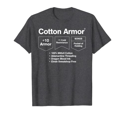 Cotton Armor t-shirt; Explore dungeons & slay dragons tshirt