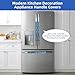Fridge Door Handle Covers, Kitchen and Bathroom Appliance Door Handle Protectors. Thick and Non-Slip, Stain-Resistant, with Delicate Patterns and Washable (Blue and White 2 Pieces).