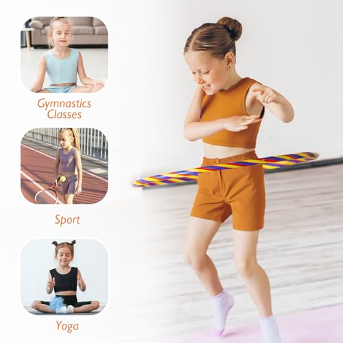 Image of Chichoo Girl's 2 Piece Athletic Outfits Workout Sets Sleeveless Crop Tank Tops and Bike Shorts Gymnastic Yoga Summer Kid 2-6Y