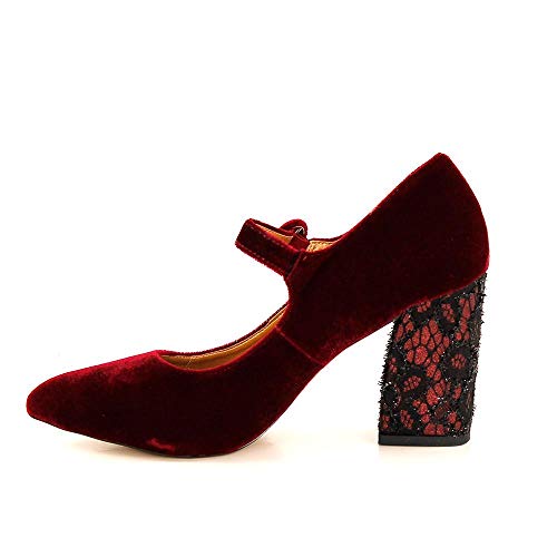 EFERRI Zapato DE Fiesta MORILES, Mujer, Rojo, 39 EU