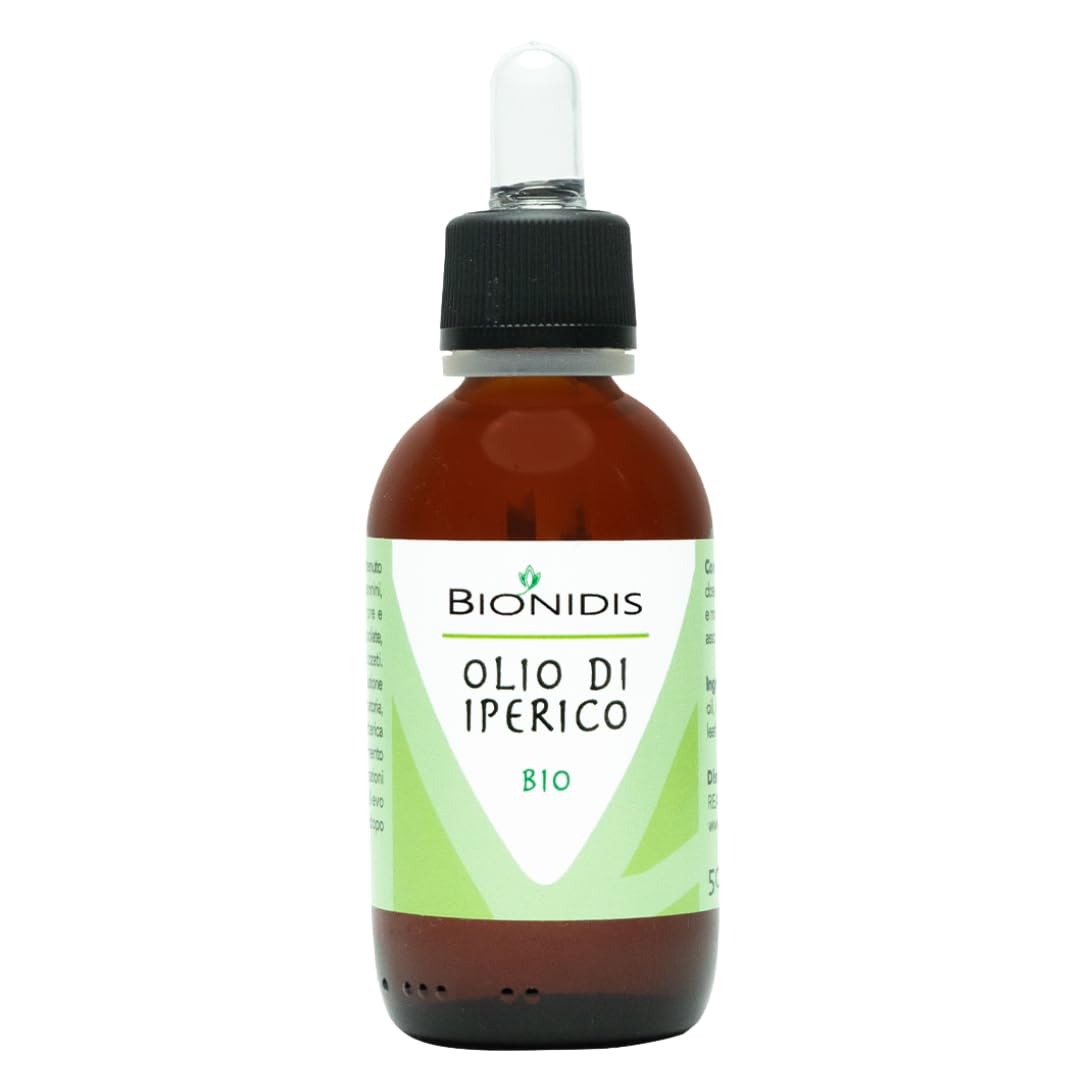 BIONIDIS – Olio di Iperico Puro Biologico Lenitivo e Rigenerante, Bio Oil Smagliature e Cicatrici 50 ml