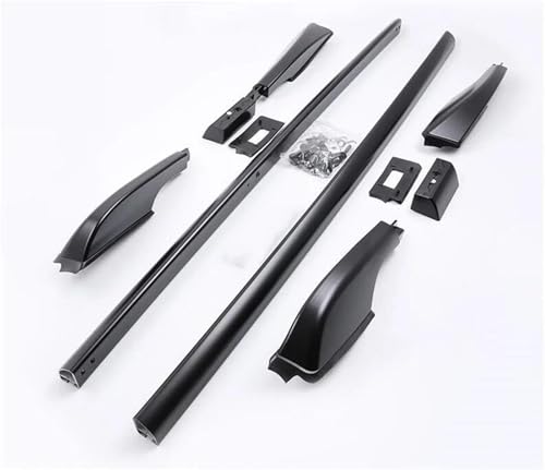 Barres de toit Toyota Land Cruiser LC200 en alliage aluminium noir pour coffre de toit 2008-2021