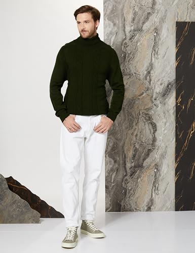 Image of Amazon Brand - Symbol Men's Casual Acrylic High Neck Sweater (Available in Plus Sizes)