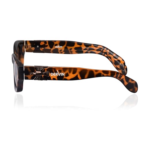 Image of Dervin UV Protection Polarized Rounded Rectangle Sunglasses for Men and Women