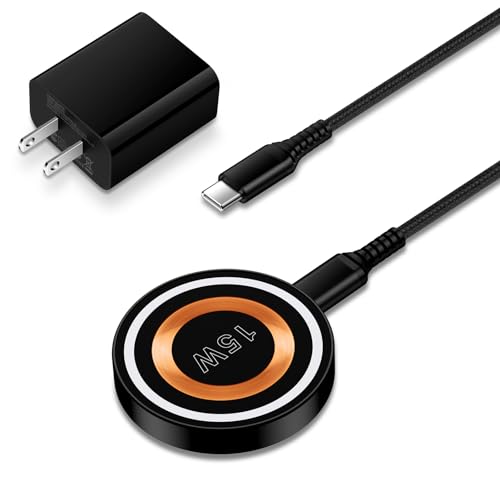 Magsafe Charger Samsung USB C Magnetic Wireless Fast Charger 15W for Samsung Galaxy S25 Ultra S25 Plus S24FE S23FE S22 Plus, Mag-Safe Charging Pad for iPhone 16 Pro Max 16 Plus, 20W Type-C PD Adapter