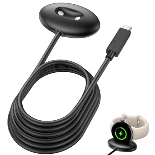 Image of Charger Cable for Google Pixel Watch 4,USB C Quick Charging Dock 6ft Only Compatible with Google Pixel Watch 4 (41mm /45mm) Connected Smartwatch Charger Cord Replacement Charging Cable,2M Black