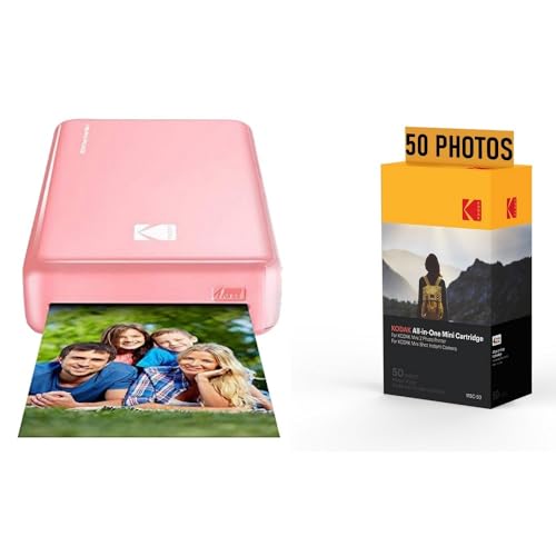 KODAK Pack Imprimante Photo Printer PM220 et Cartouche MSC50 - Photos 5.4 * 8.6 cm, WiFi, Compatible...