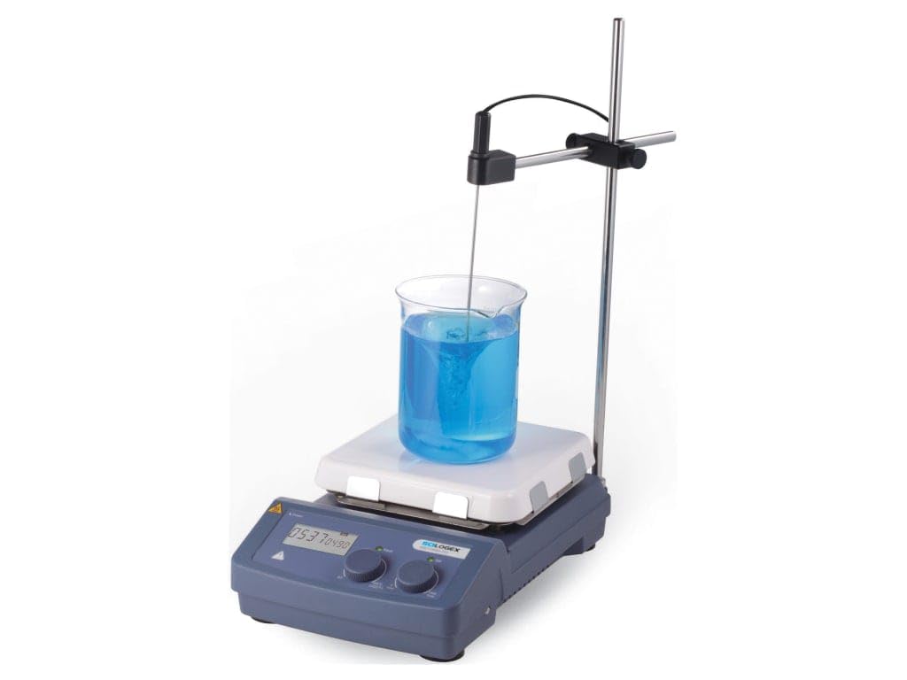 Scilogex 813223009999-B - SCILOGEX SCI550-Pro LCD Digital 7 x 7 Magnetic Hotplate Stirrer, ceramic-glass plate, with PT1000 Sensor and Sensor Stand, 110V, 50/60Hz US Plug