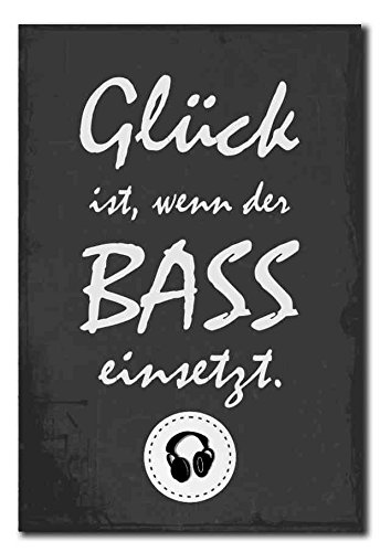 Metalen bord 20 x 30 cm gebogen met koord Hör auf Dein Bier Spreuk Deco