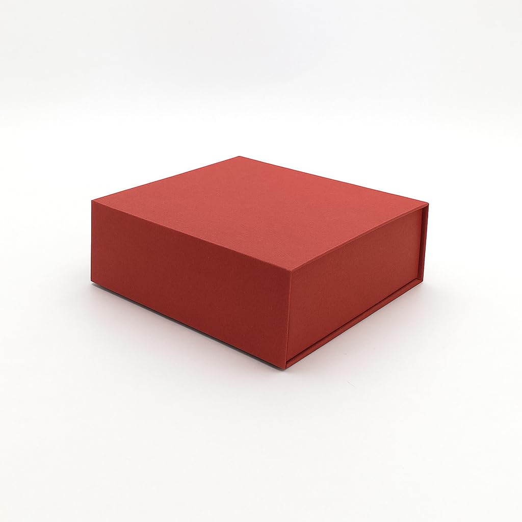 Mainetti Scatola regalo magnetica – 25 confezioni in cartone rigido con chiusura magnetica | scatola regalo vuota per matrimonio, Natale e compleanno | regalo di lusso unisex | Rosso opaco