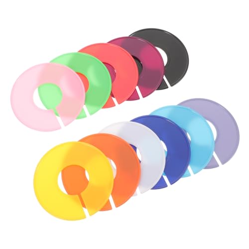 STOBAZA 11pcs Round Clothing Dividers Blank Wardrobe Organizers for Closet Safe Smooth Multi-color