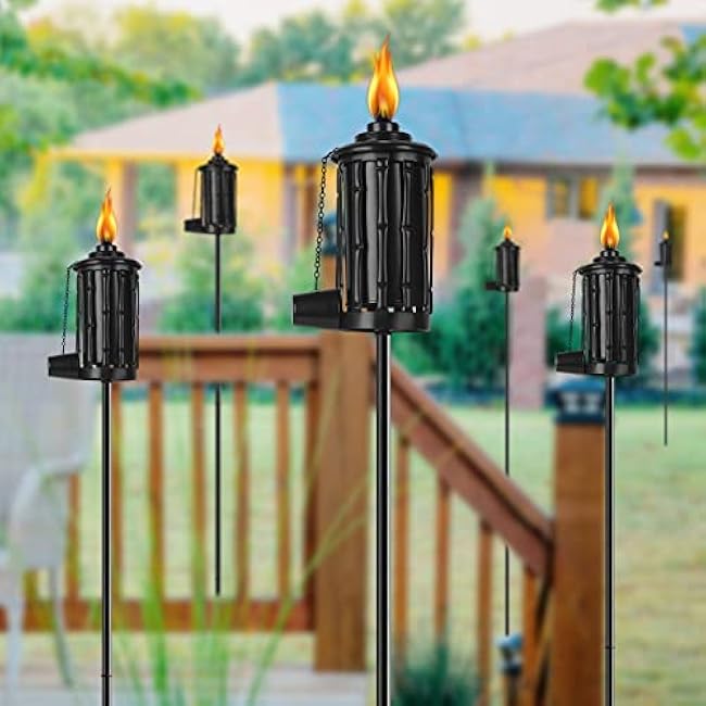 Home Garden Torch Set of 6 Metal Light Torches