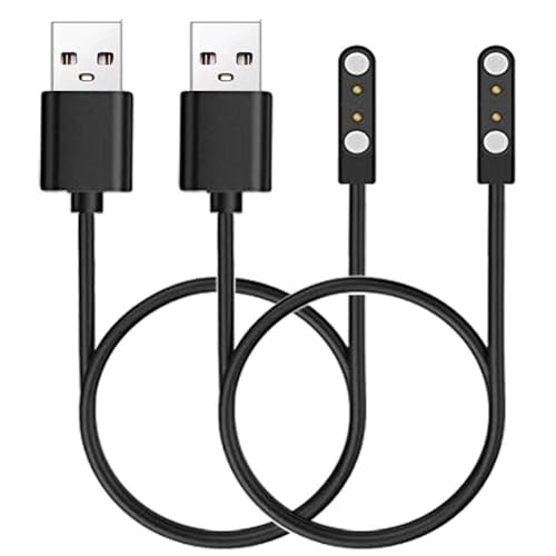 Charging Cable Compatible for FITVII HM57/HM58/H56/HM18/HM08/HM78/HM86/Ole/Fino2/Nexa Fitness Tracker Magnetic USB Charging Cord Replacement Charger for FITVII Smartwatch Accessories, Black