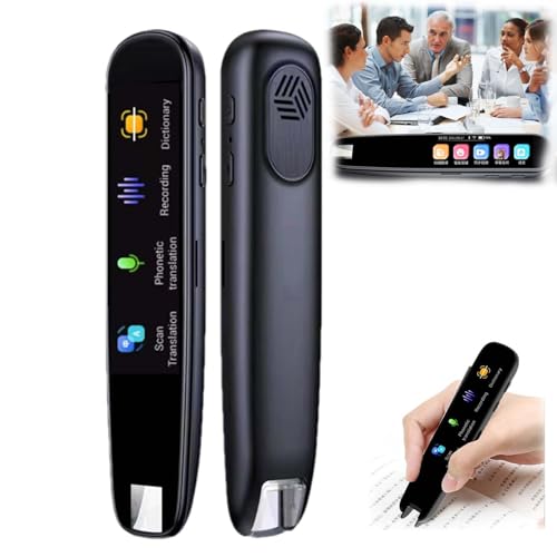Tencipeda Translation Pen, Amigopen Multipurpose Translation Device, A15 Traductor Inteligente PortáTil De Voz, 2.23 Inches - Amigo Pen Traductor - Support Wifi, Traductor De Voz Instantaneo (Black)