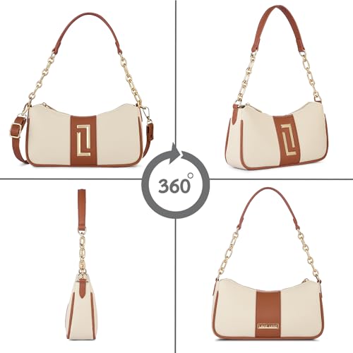 Image of Lavie Luxe Women's Monica Small Colourblock Hobo Handbag for Women | Hobo Handbag for Women For Work | Ladies purse | Stylish Shoulder Bag | Ladies Gift