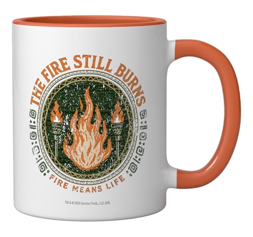 Taza de cerámica Survivor The Fire Still Burns naranja/blanco miniatura 2