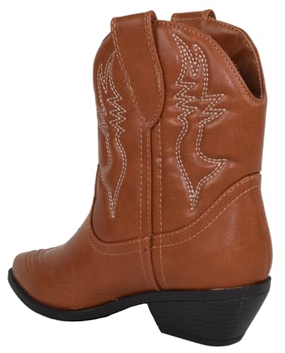 Image of Soda Women Cowgirl Cowboy Western Stitched Ankle Boots Pointed Toe Short Booties Rigging-S (Wide Fit Available)