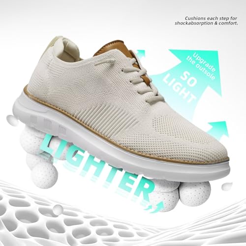 Image of Mens Oxfords Casual Fashion Slip on Shoes Dress Business Sneakers Mesh Work Comfortable Lightweight Soft Sole