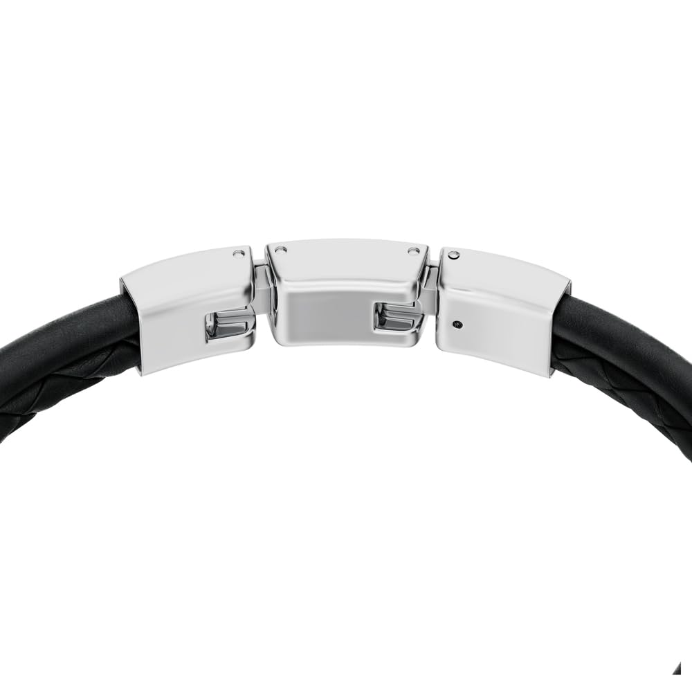 Fossil Machine Herren schwarzes Lederarmband, JF04989040