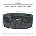 F&J Outdoors Outdoor Patio Furniture Covers, Waterproof UV Resistant Anti-Fading Cover for Large Round Table Chairs Set, Grey, 84 inch Diameter