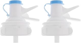 SunniMix 2 Pieces / Set 3-5 Gallon White Dispenser Valve, Plastic Fast Flow Water Spout for 55mm Non Threaded Crown Top Water Jugs