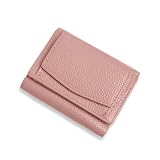 [SUMIME] ミニ財布 三つ折り財布 レディース メンズ コンパクト 約70g 軽量 小さい財布 RFID スキミング防止 お札入れ 小銭入れ カード収納6枚 手のひらサイズ ギフト （ピンググレージュ）