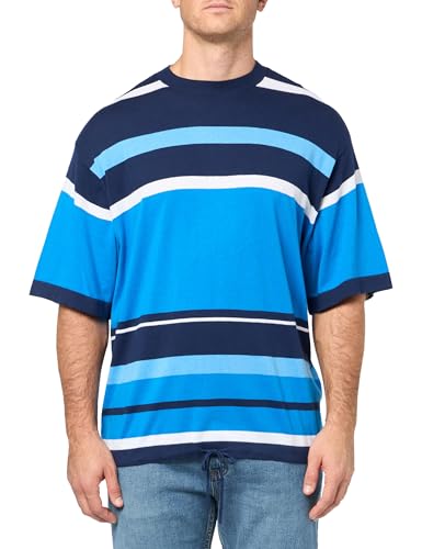 Armani Exchange Men's Cotton Viscose Silk Pullover Short Sleeve Stripe Sweater