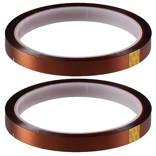 Image of 2 Rolls 10mm X 33m 108ft Heat Tape, Heat Transfer Tape,Thermal Tape,High Temperature Tape,Heat Tape for Sublimation