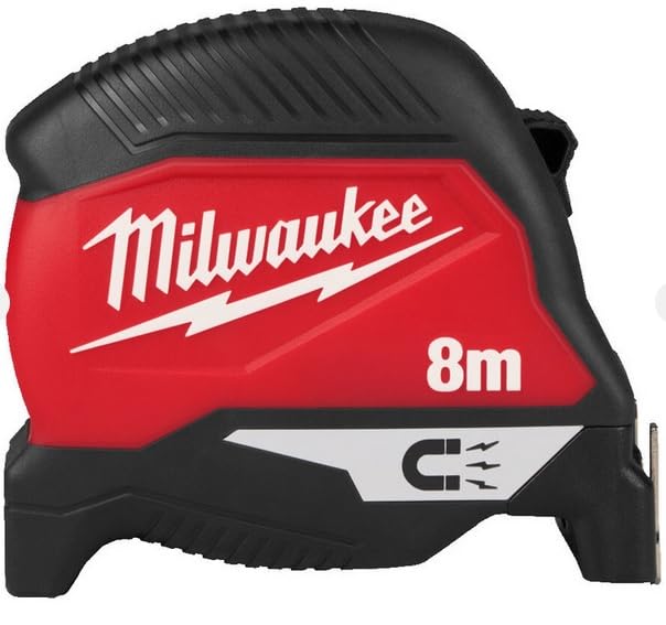 Milwaukee 4932498770 Gen 4 8m Premium Magnetic Tape Measure, Red