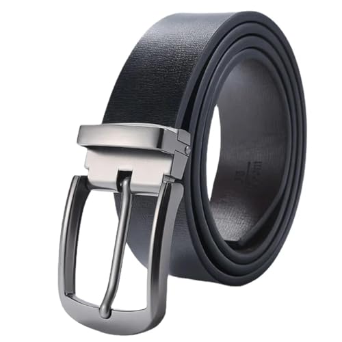 Ceinture de luxe homme en cuir véritable avec boucle aiguille