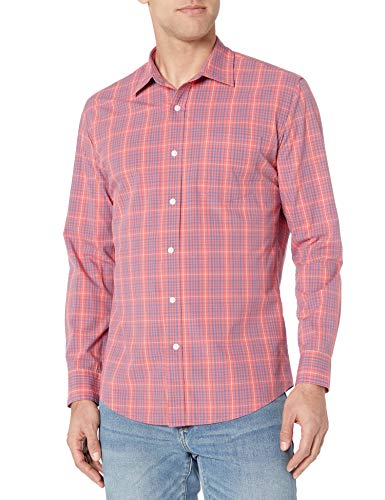 Image of Amazon Essentials Men's Regular-Fit Long-Sleeve Casual Poplin Shirt, Button Front, Business Casual, Collared