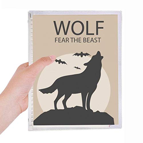 Carnet de notes rechargeable Wolf Ghost Fear à spirale durable