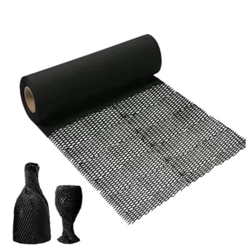 Honeycomb Packing Paper, Black, 15 Inches x 10 Metres Roll Black by tinydabba