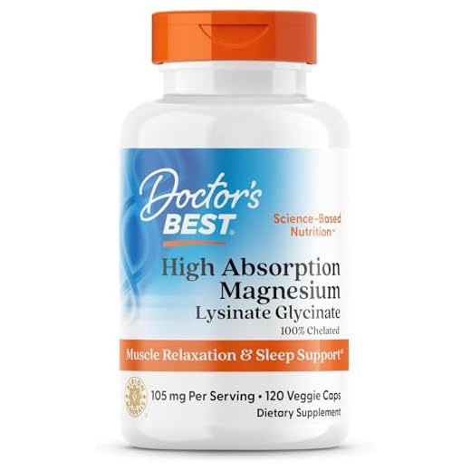 Doctor's Best High Absorption Magnesium Glycinate Lysinate 100% Chelated, Non-GMO, Vegan, 120 Veggie Capsule (Pack of 1)