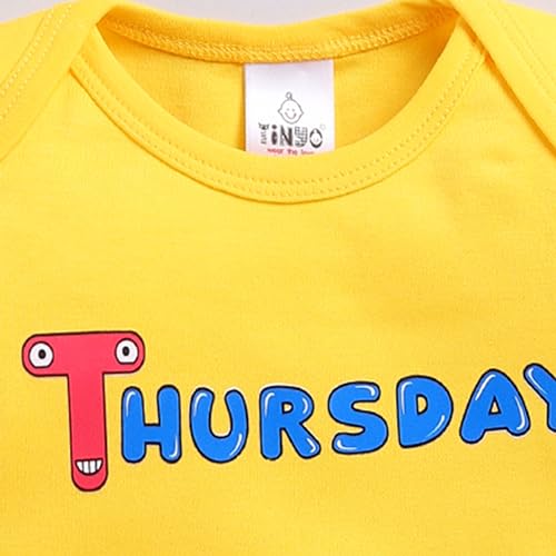 Image of TINYO Boy's Letter Print Regular Fit Bodysuit for Baby Kids