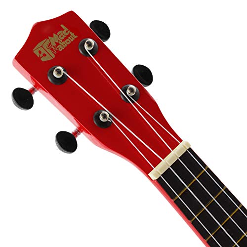 Ukulélé soprano pour les débutants en rouge avec gratuit UKE Sac et tuner - Les Beatles, Paul McCartney, John Lennon, RIngo Starr, George Harrison Ukulélé soprano pour les débutants en rouge avec gratuit UKE Sac et tuner – Image 4