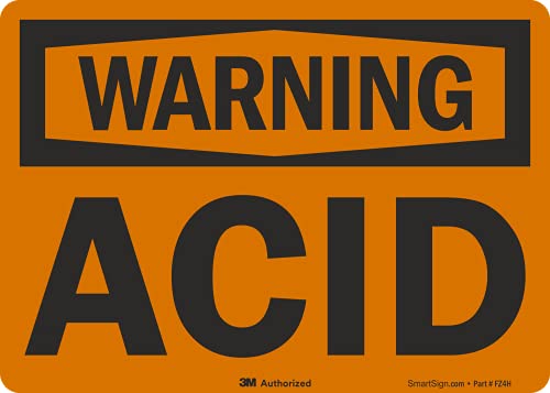 Warning Acid Reflective Label 5x7
